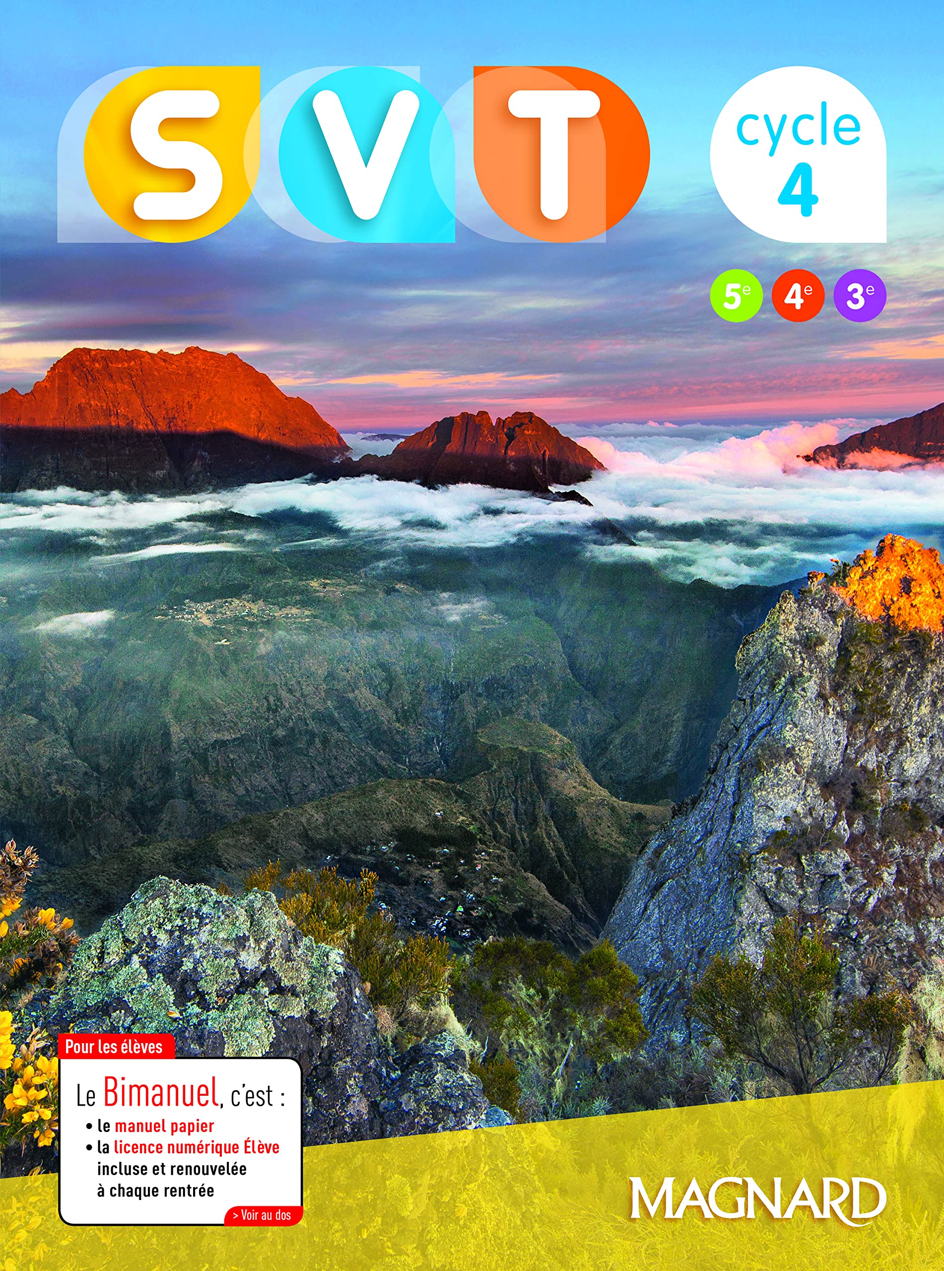 5ème, 4ème, 3ème - SVT cycle 4/ 5e, 4e, 3e. Livre élève. éd. 2017.